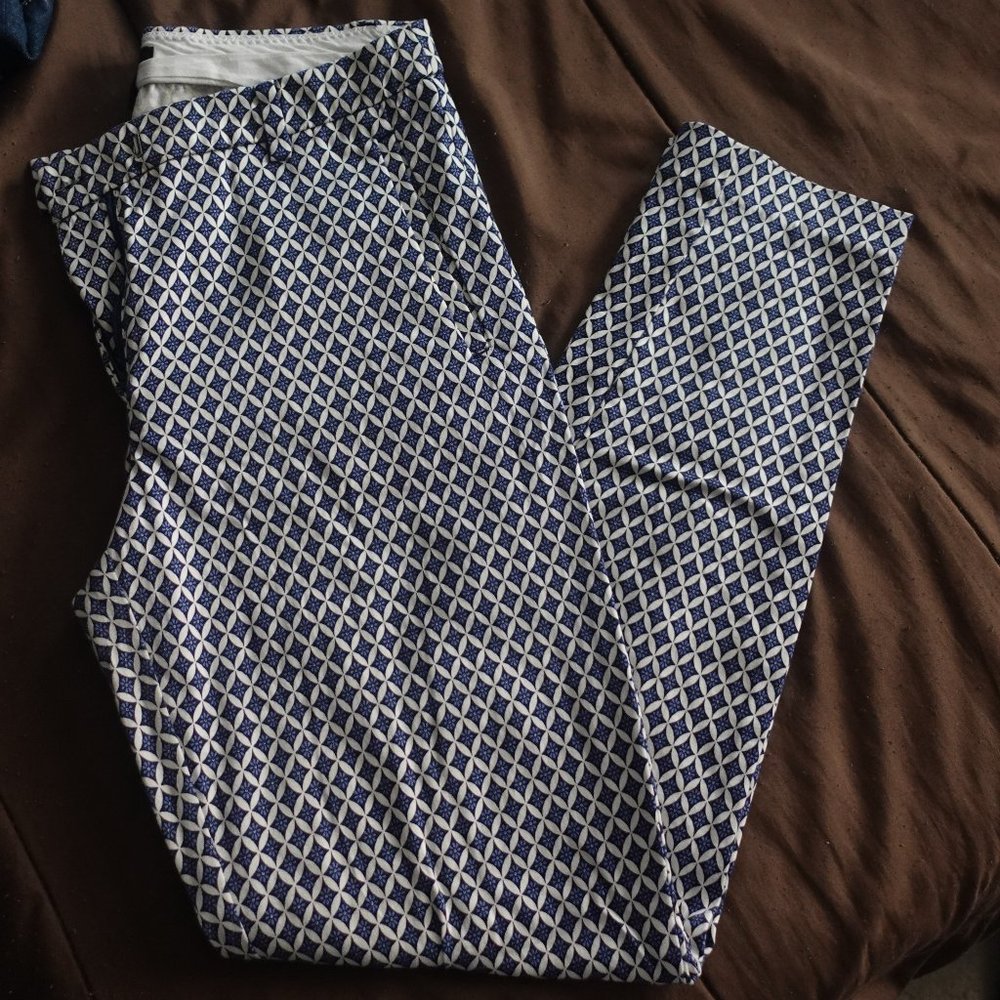 Blue & White H&M skinny dress pant size 6